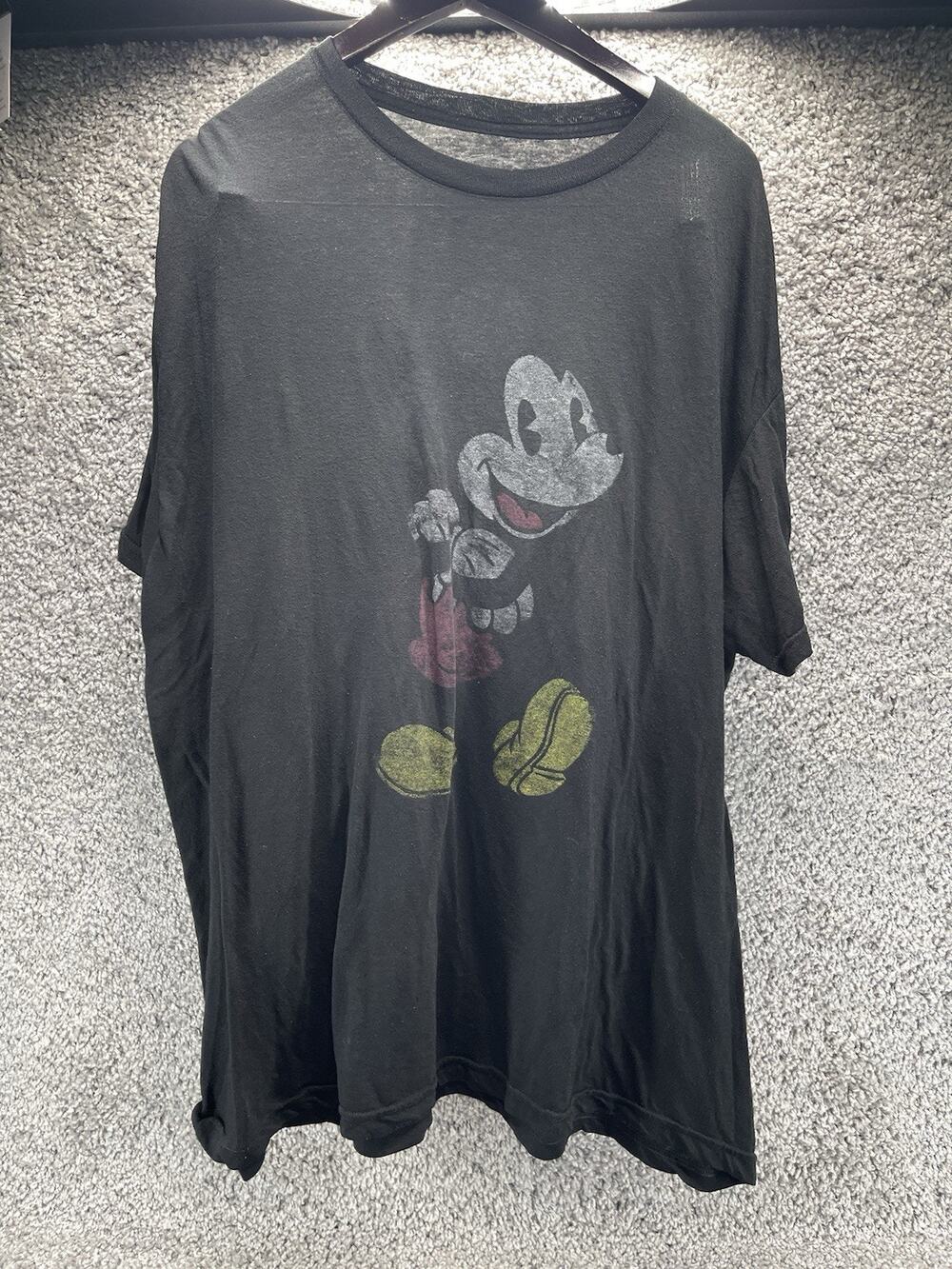 Disneyland Resort Disney World Distressed Mickey Mouse Men’s TShirt 2xl Black